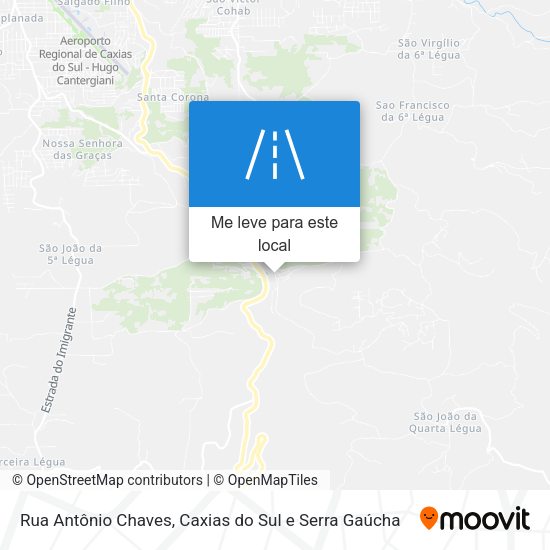 Rua Antônio Chaves mapa