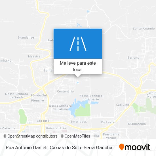 Rua Antônio Danieli mapa