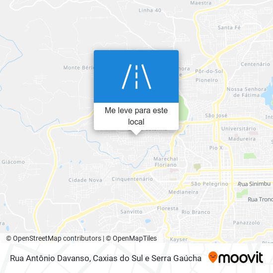 Rua Antônio Davanso mapa