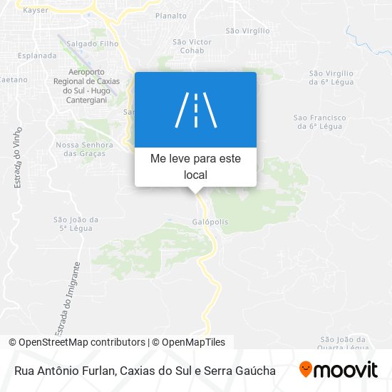 Rua Antônio Furlan mapa