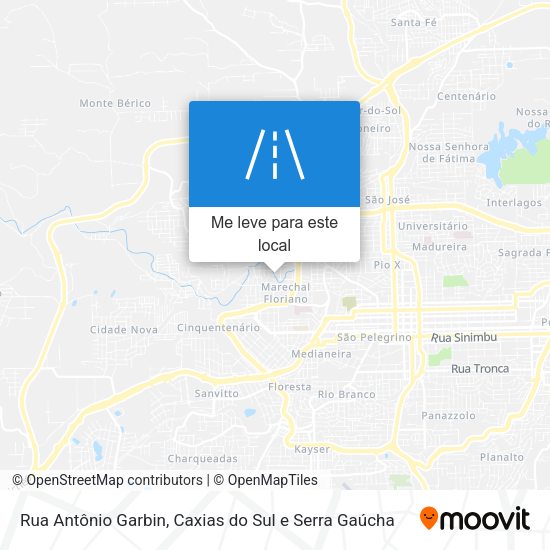 Rua Antônio Garbin mapa