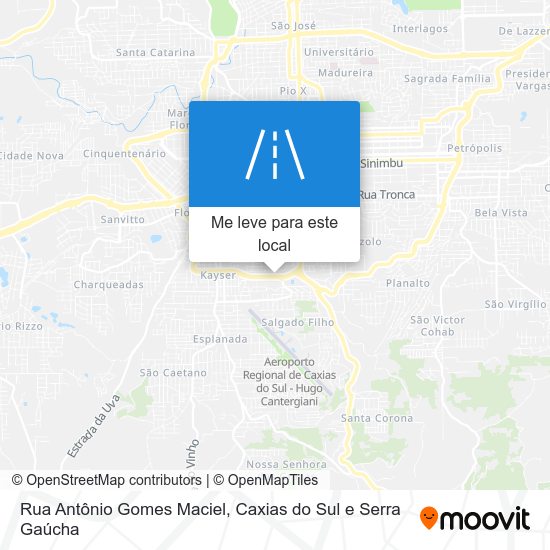 Rua Antônio Gomes Maciel mapa