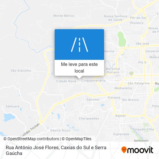 Rua Antônio José Flores mapa