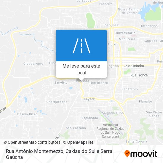 Rua Antônio Montemezzo mapa