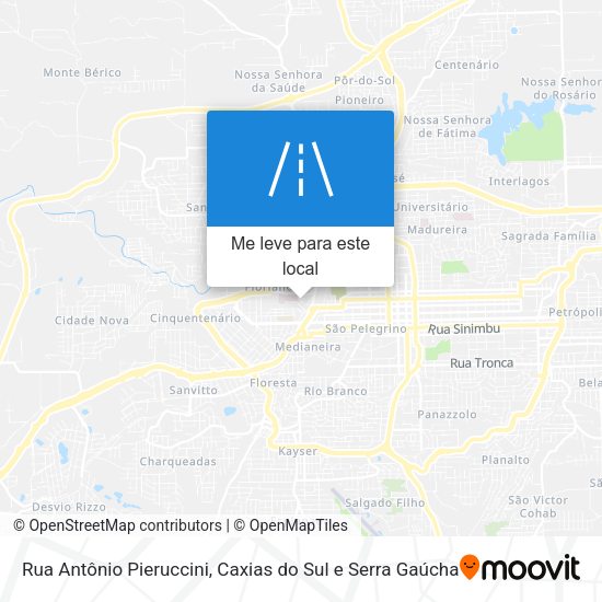 Rua Antônio Pieruccini mapa