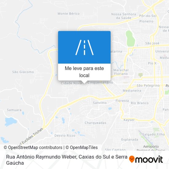 Rua Antônio Raymundo Weber mapa