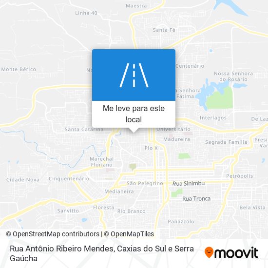 Rua Antônio Ribeiro Mendes mapa