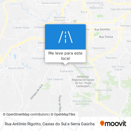 Rua Antônio Rigotto mapa