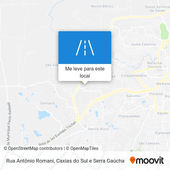 Rua Antônio Romani mapa