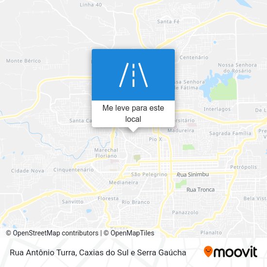 Rua Antônio Turra mapa