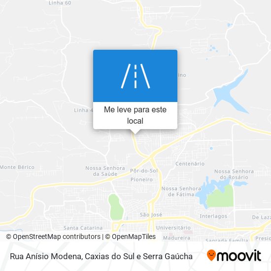 Rua Anísio Modena mapa