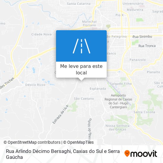 Rua Arlindo Décimo Bersaghi mapa