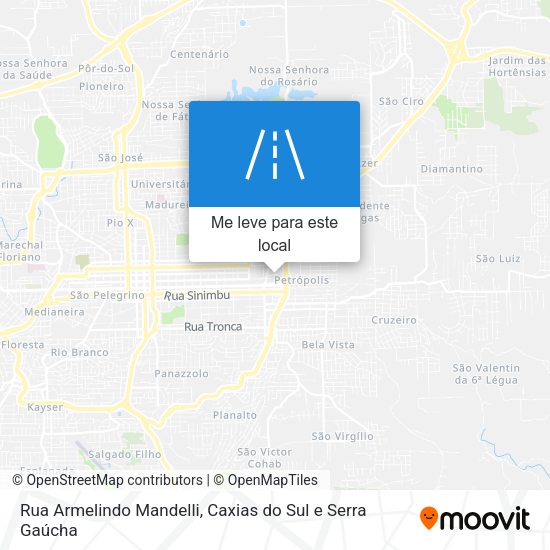 Rua Armelindo Mandelli mapa