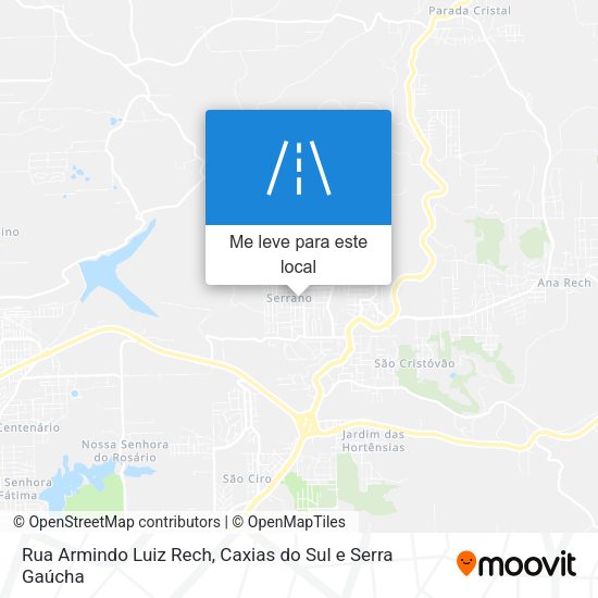 Rua Armindo Luiz Rech mapa