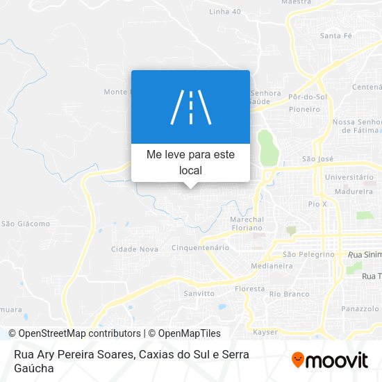 Rua Ary Pereira Soares mapa