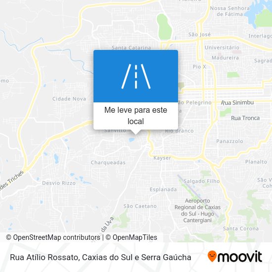 Rua Atílio Rossato mapa