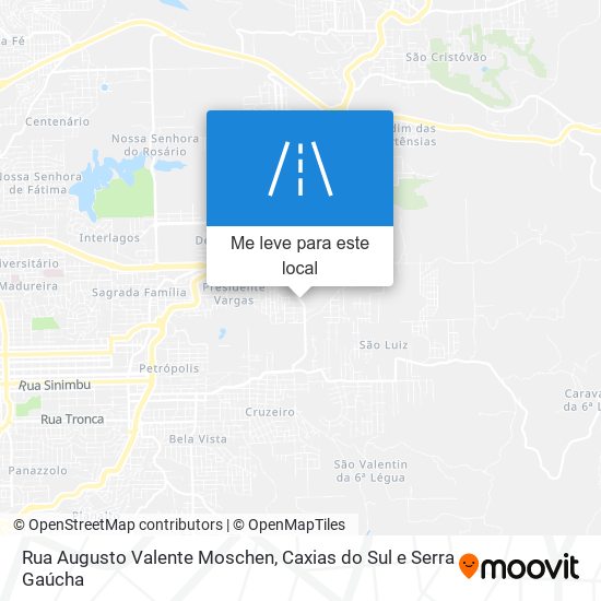 Rua Augusto Valente Moschen mapa