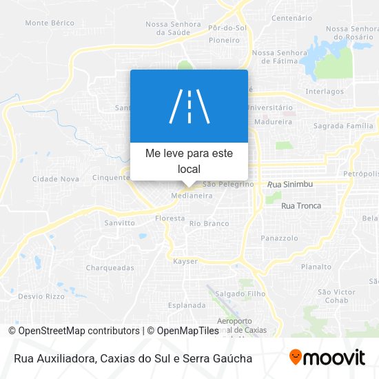 Rua Auxiliadora mapa