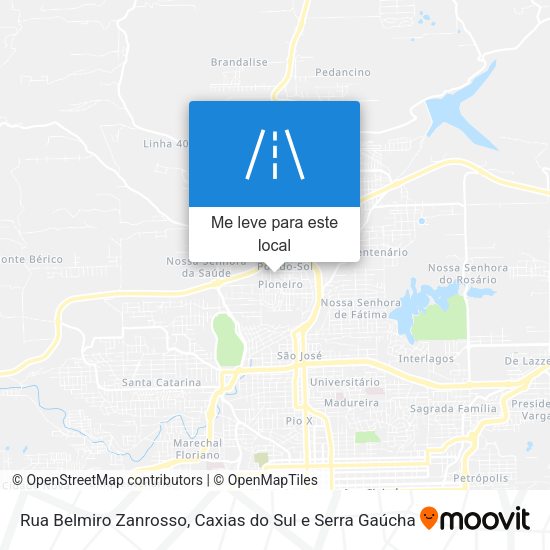 Rua Belmiro Zanrosso mapa