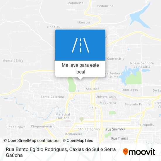 Rua Bento Egídio Rodrigues mapa