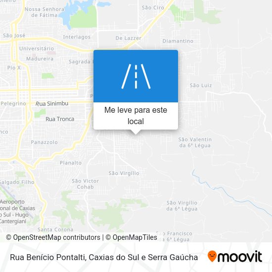 Rua Benício Pontalti mapa
