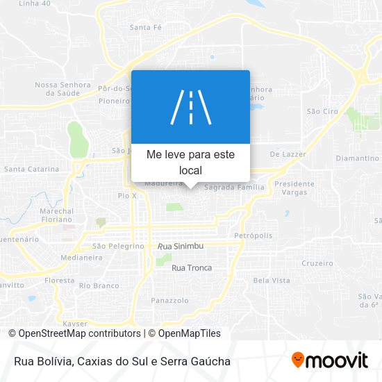 Rua Bolívia mapa