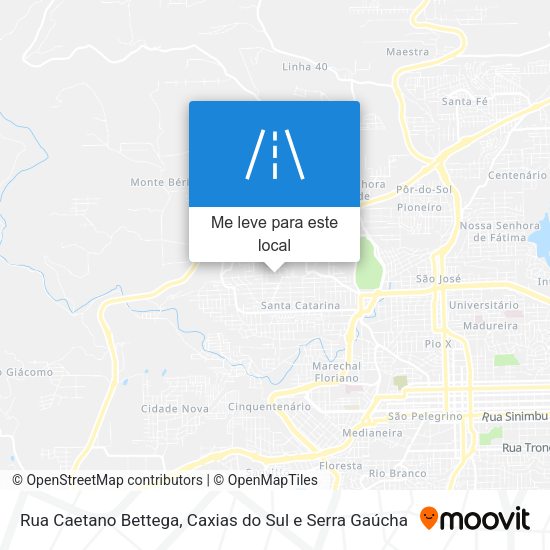 Rua Caetano Bettega mapa