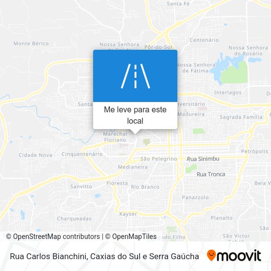 Rua Carlos Bianchini mapa