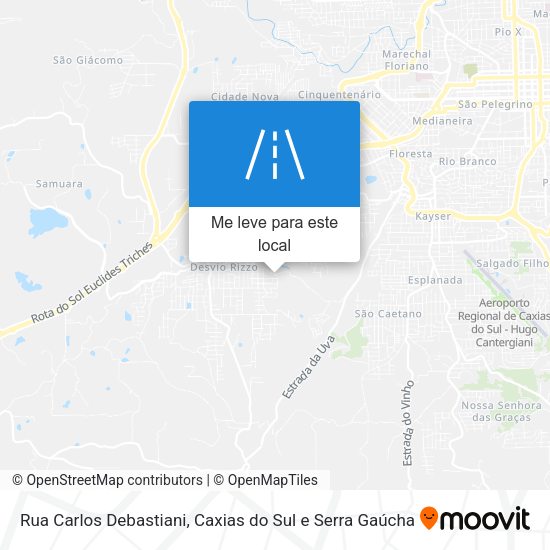 Rua Carlos Debastiani mapa