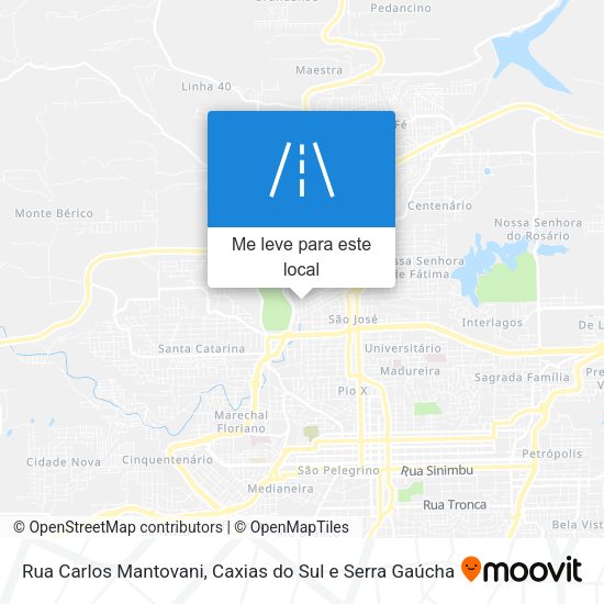 Rua Carlos Mantovani mapa