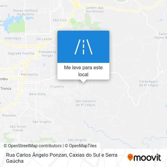 Rua Carlos Ângelo Ponzan mapa