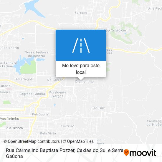 Rua Carmelino Baptista Pozzer mapa