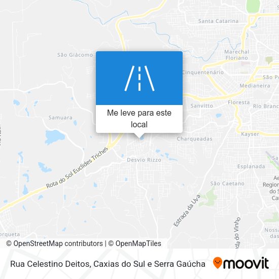 Rua Celestino Deitos mapa