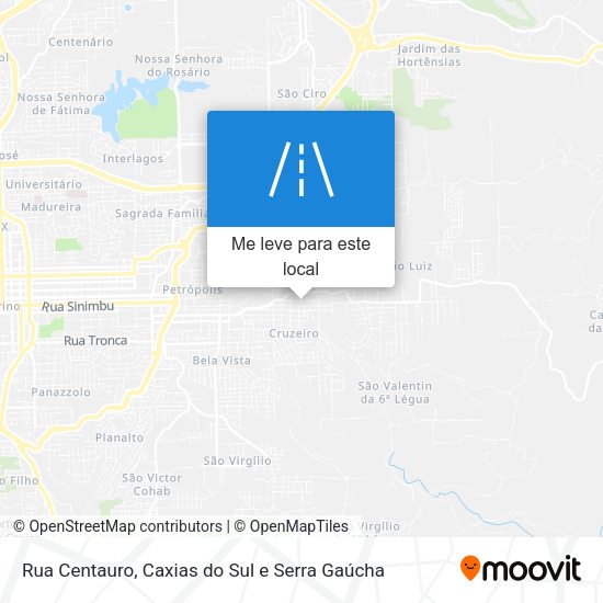 Rua Centauro mapa