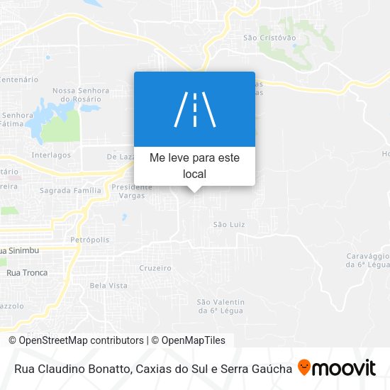 Rua Claudino Bonatto mapa