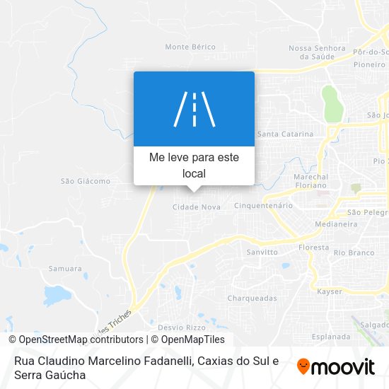 Rua Claudino Marcelino Fadanelli mapa