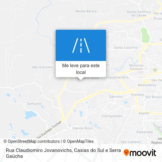 Rua Claudiomiro Jovanovichs mapa