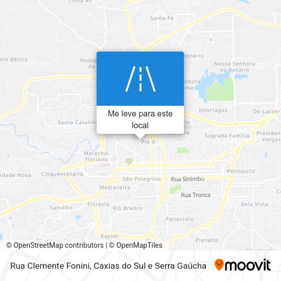Rua Clemente Fonini mapa