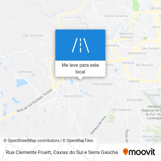 Rua Clemente Fruett mapa