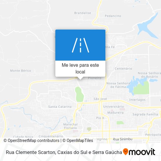 Rua Clemente Scarton mapa
