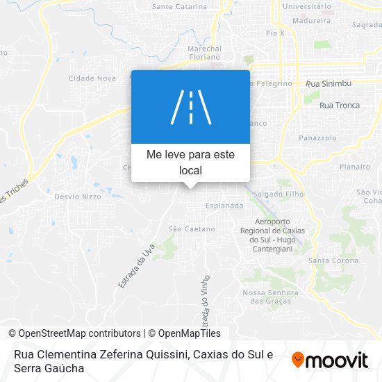 Rua Clementina Zeferina Quissini mapa