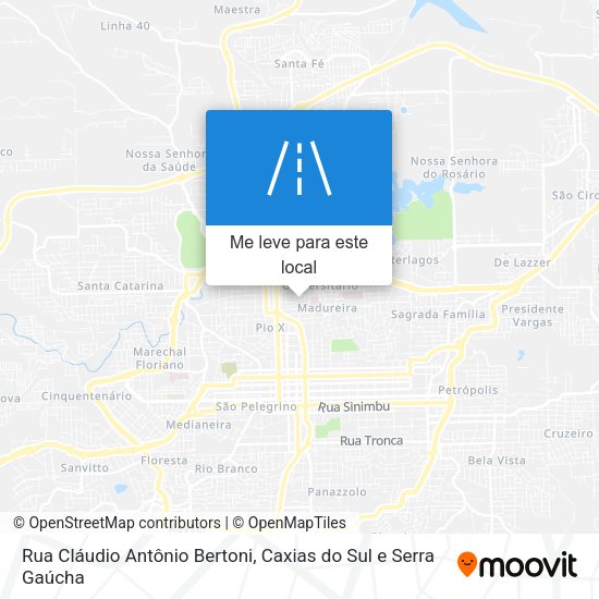 Rua Cláudio Antônio Bertoni mapa