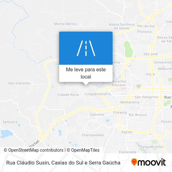 Rua Cláudio Susin mapa