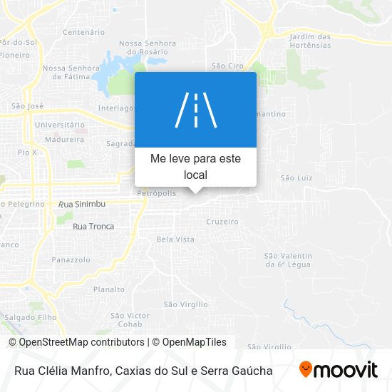 Rua Clélia Manfro mapa