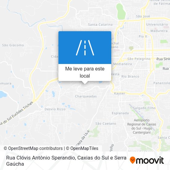 Rua Clóvis Antônio Sperandio mapa