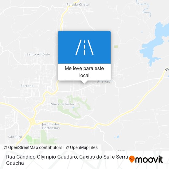 Rua Cândido Olympio Cauduro mapa