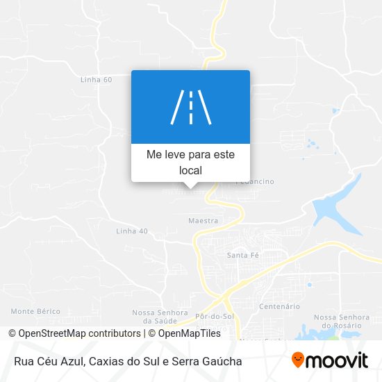 Rua Céu Azul mapa
