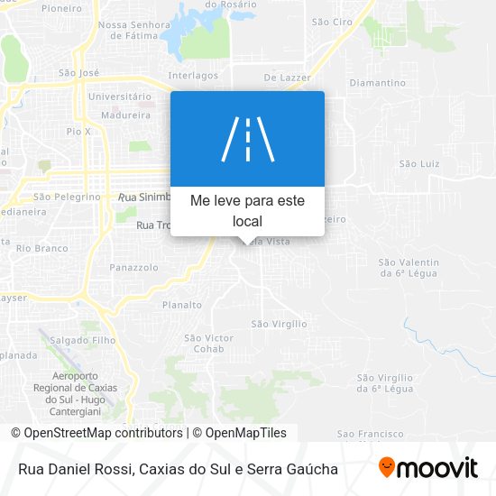 Rua Daniel Rossi mapa
