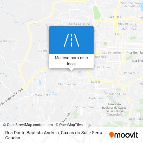 Rua Dante Baptista Andreis mapa