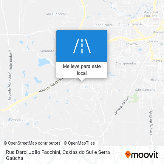 Rua Darci João Facchini mapa